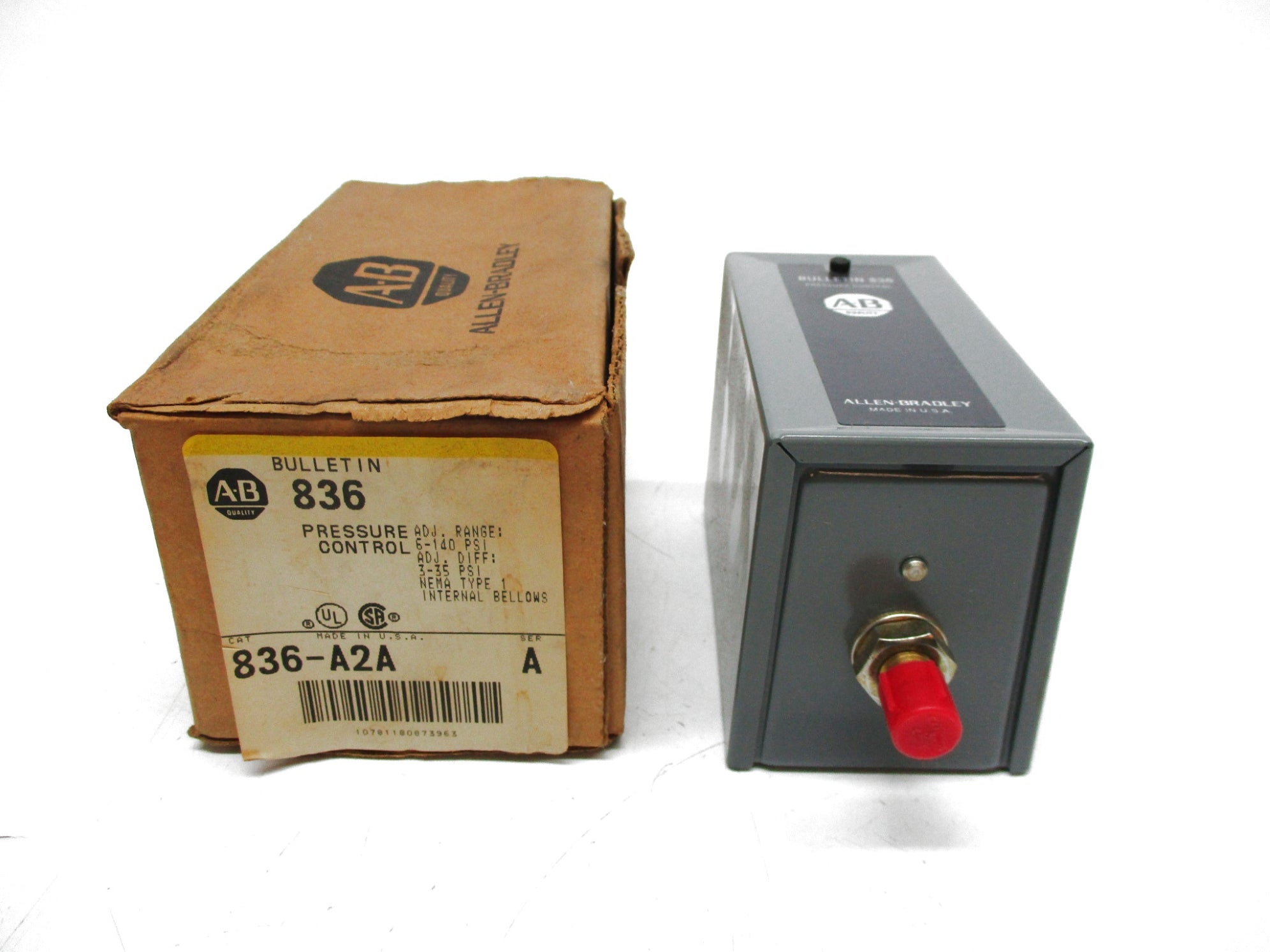 INDUSTRIAL SPARE PART 836-A2A SER. A 600VAC 6-140PSI (BR/YL) NSMP