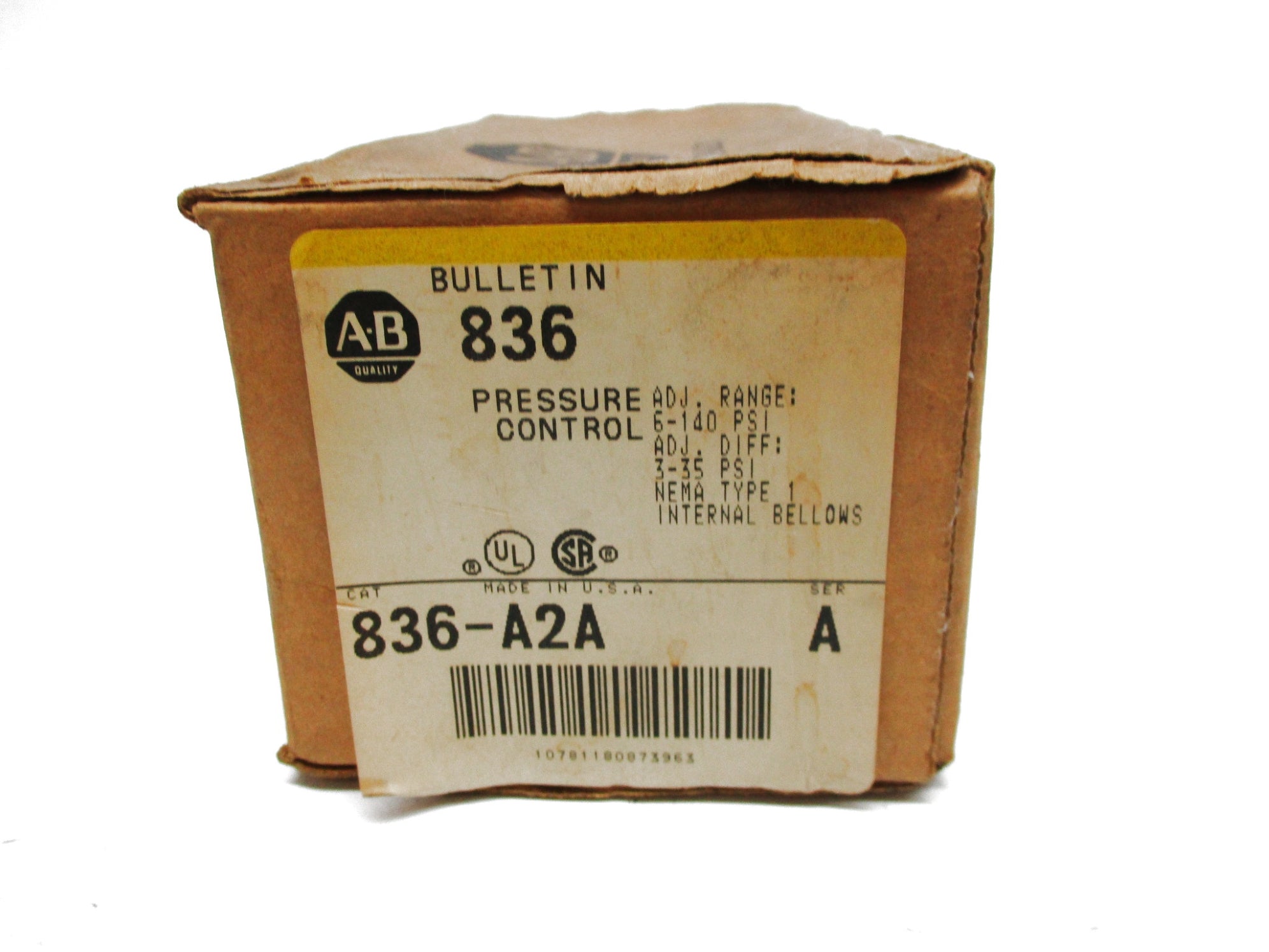 INDUSTRIAL SPARE PART 836-A2A SER. A 600VAC 6-140PSI (BR/YL) NSMP
