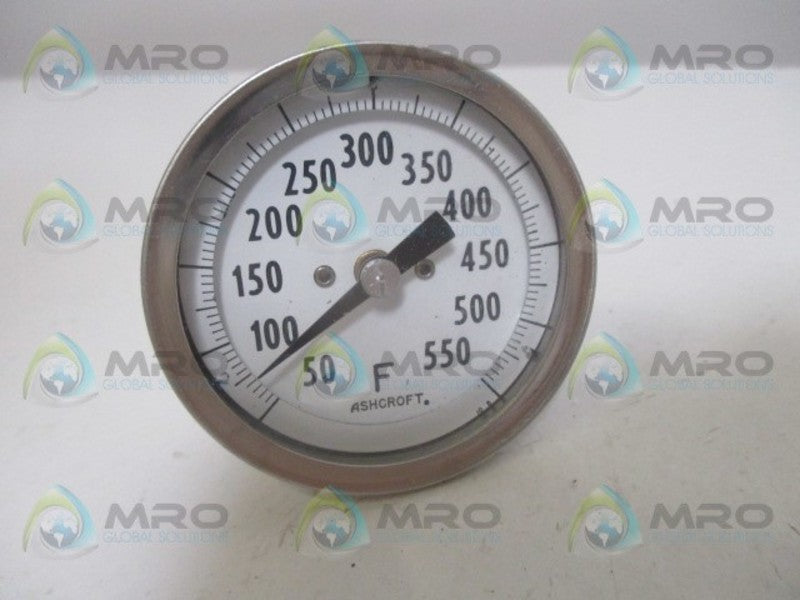 ASHCROFT 10201402-2 BIMETAL THERMOMETER 50/550F 2" NSMP