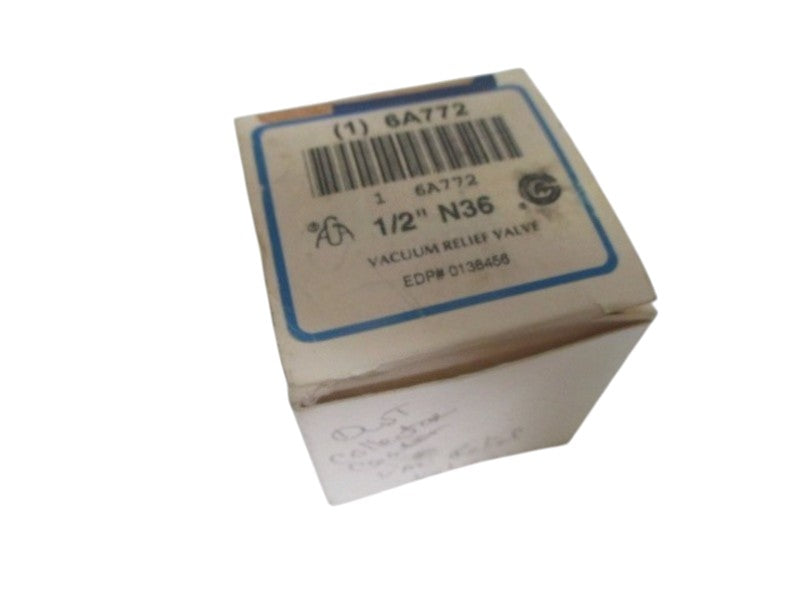 GRAINGER 6A772 VACUUM RELIEF VALVE 1/2" NSMP