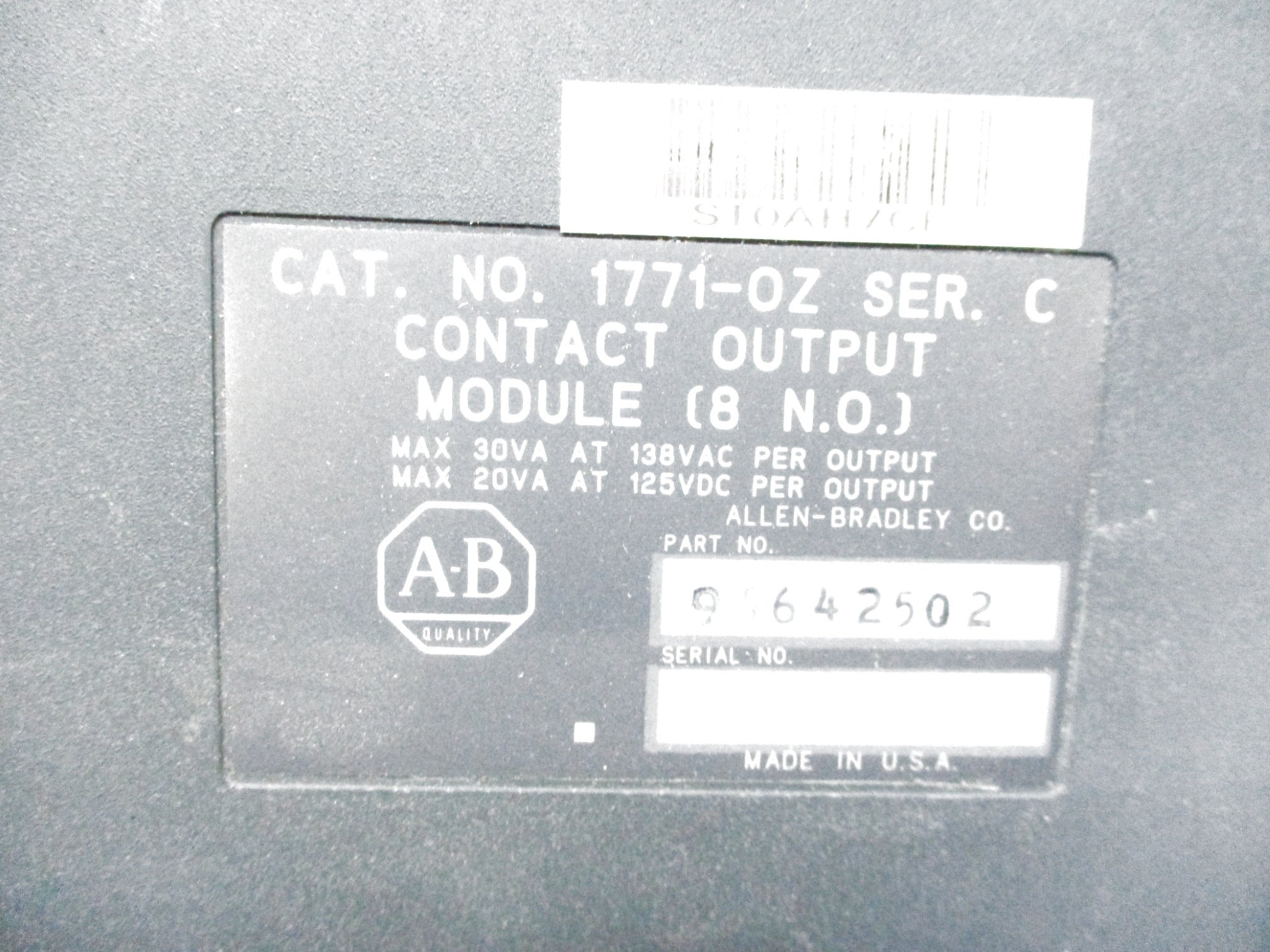 ALLEN BRADLEY 1771-OZ SER. C (AS PICTURED) UNMP