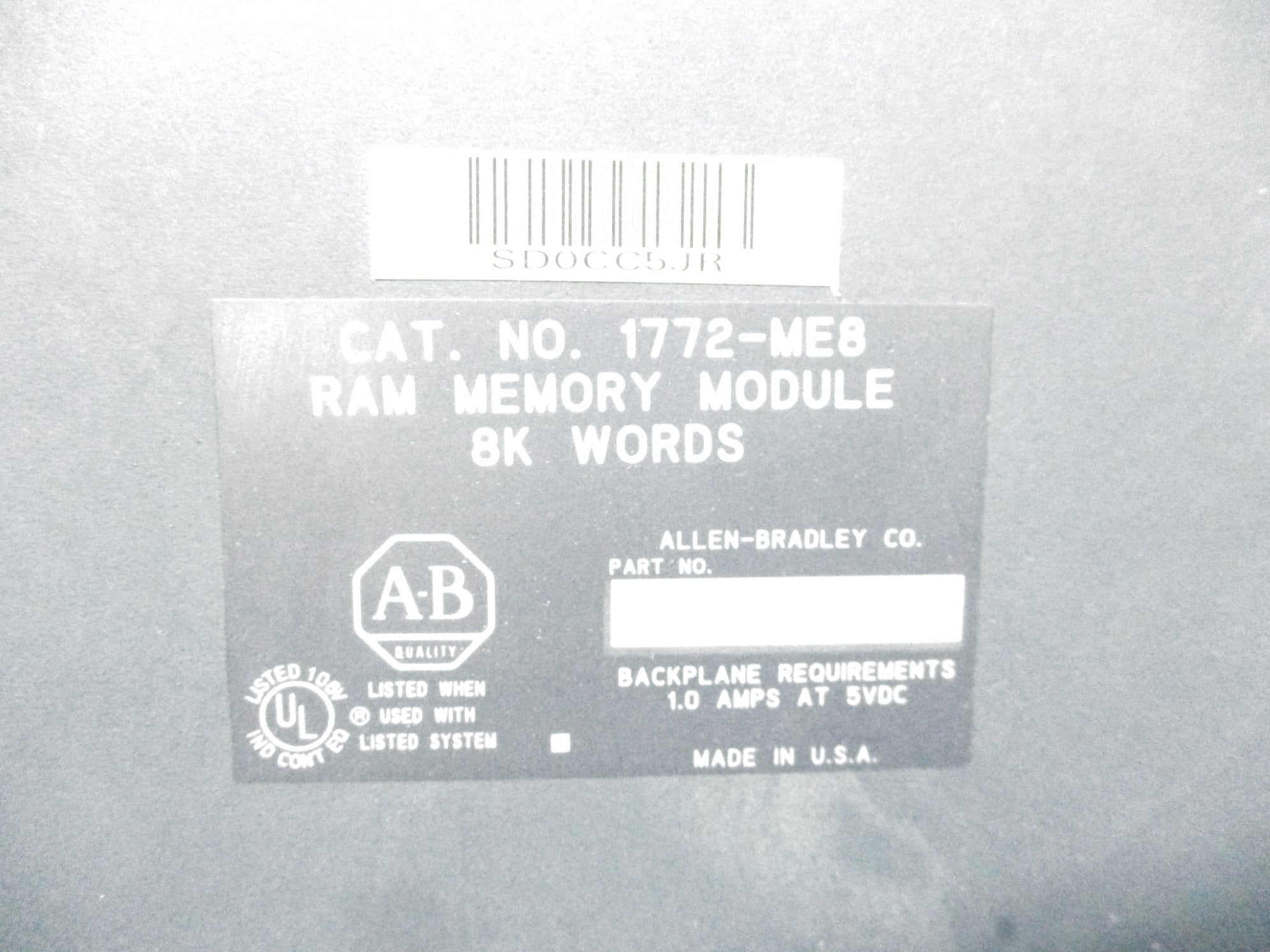 ALLEN BRADLEY 1772-ME8 5VDC 1.0A UNMP