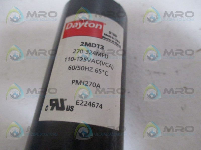 DAYTON 2MDT3 MOTOR START CAPACITOR 270-324 MFD UNMP