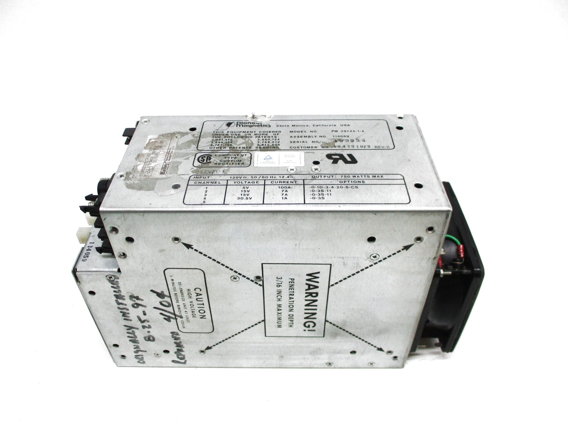 PIONEER MAGNETICS PM2974A-1-4 (REPAIRED) UNMP