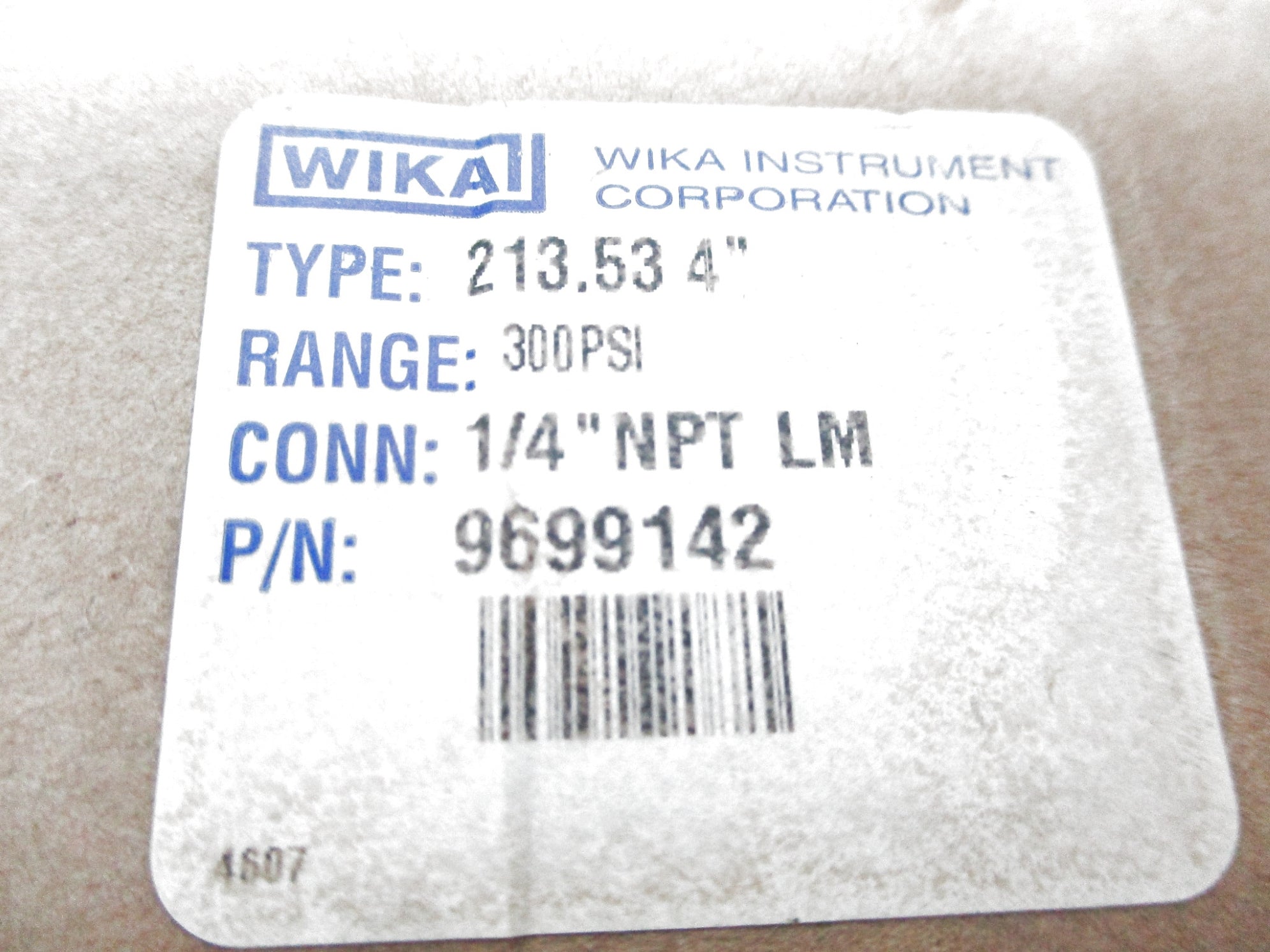 WIKA 9699142 300PSI UNMP