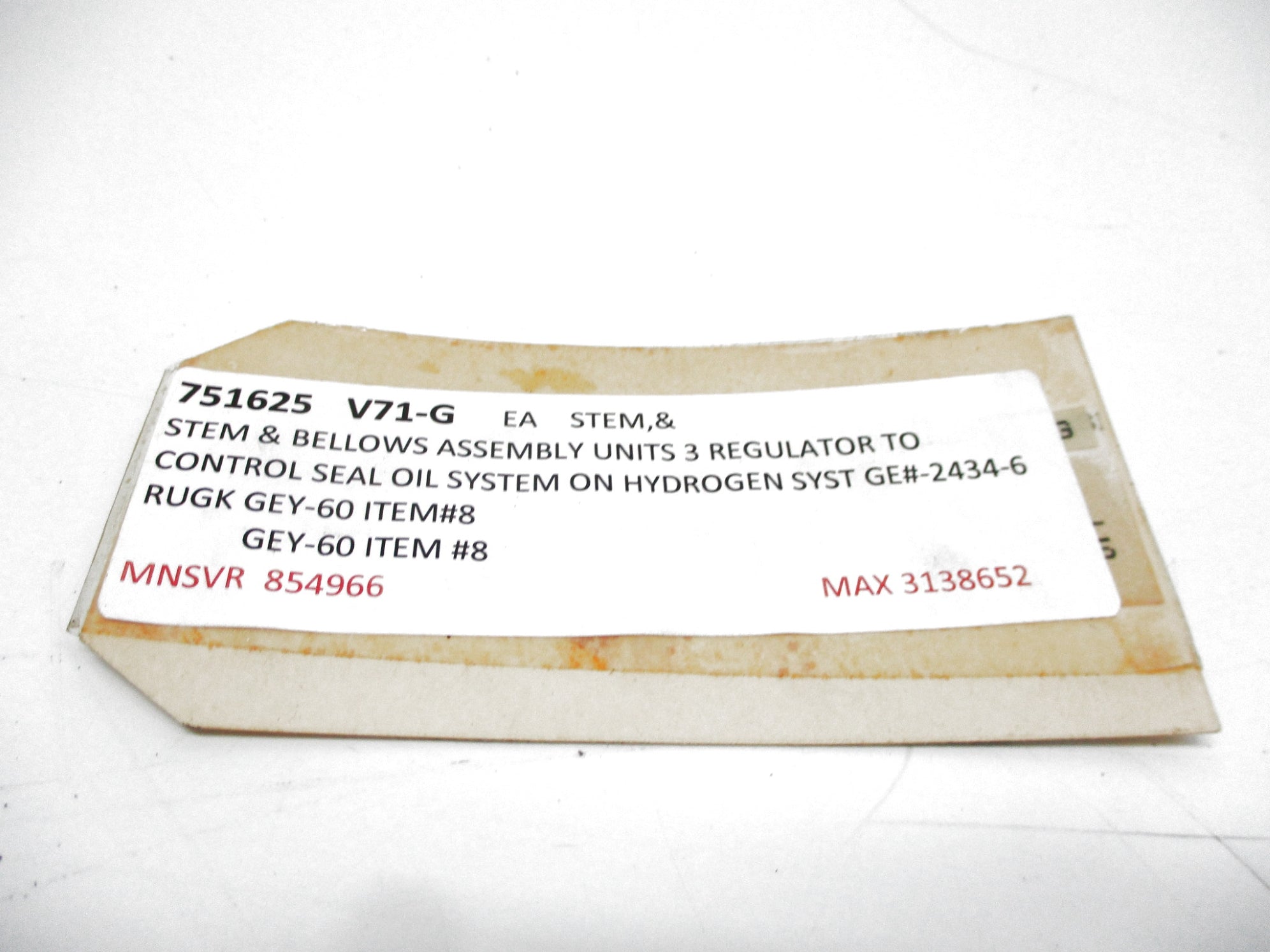 SPARE PART 751625 UNMP