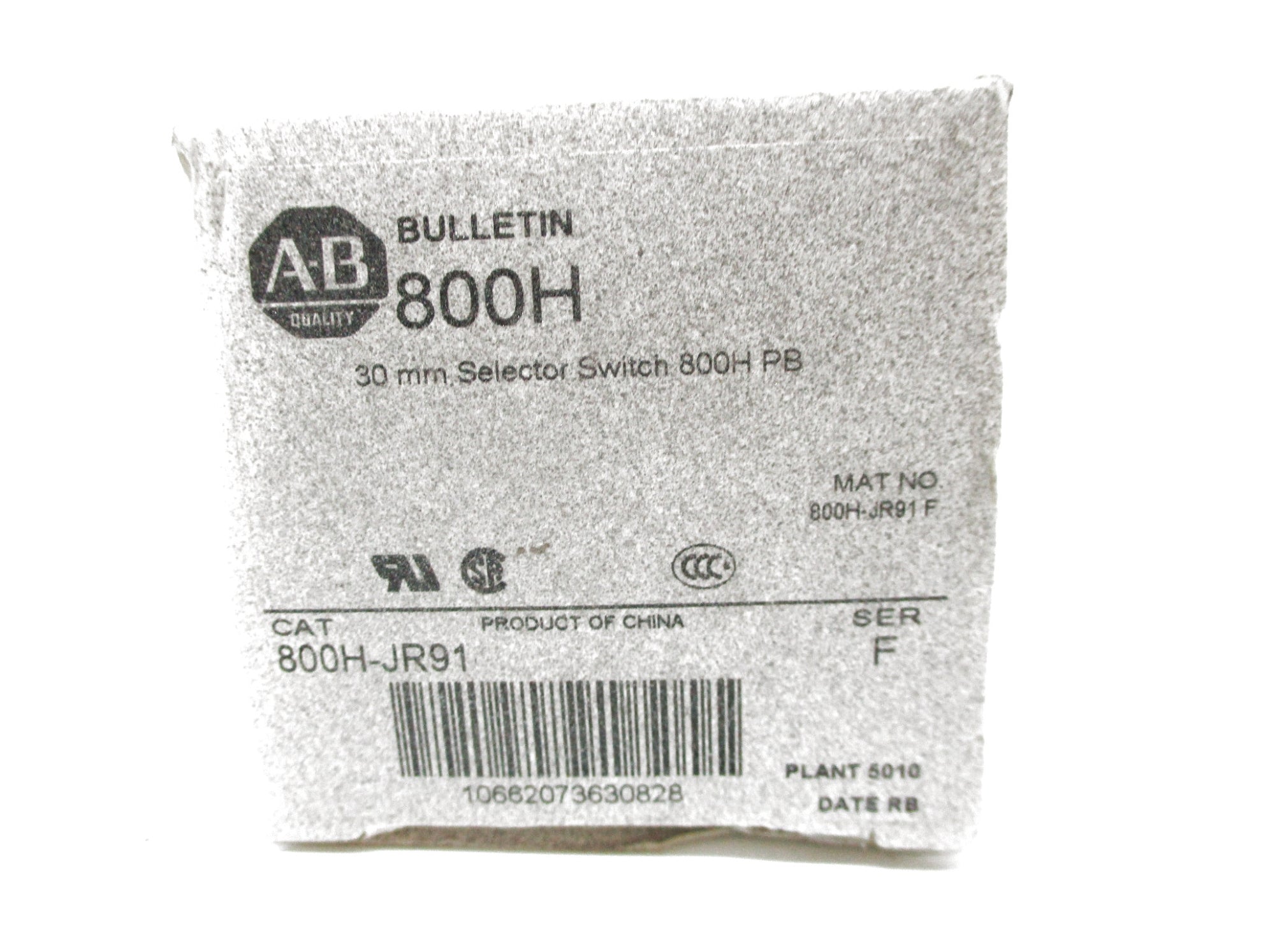 ALLEN BRADLEY 800H-JR91 SER. F (WH) NSMP