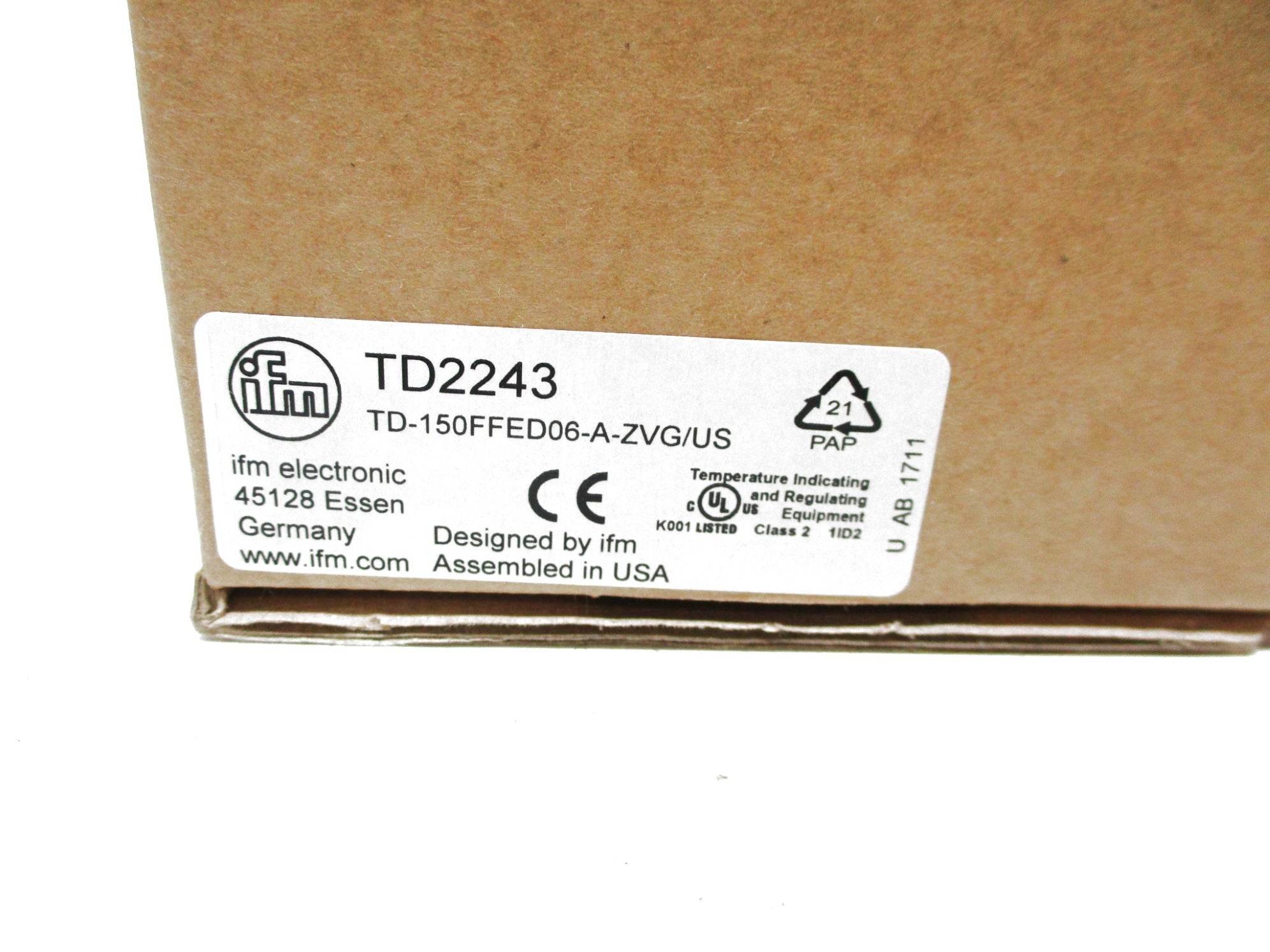 IFM EFECTOR TD-150FFED06-A-ZVG/US TD2243 18-32VDC 0-300PSI NSMP
