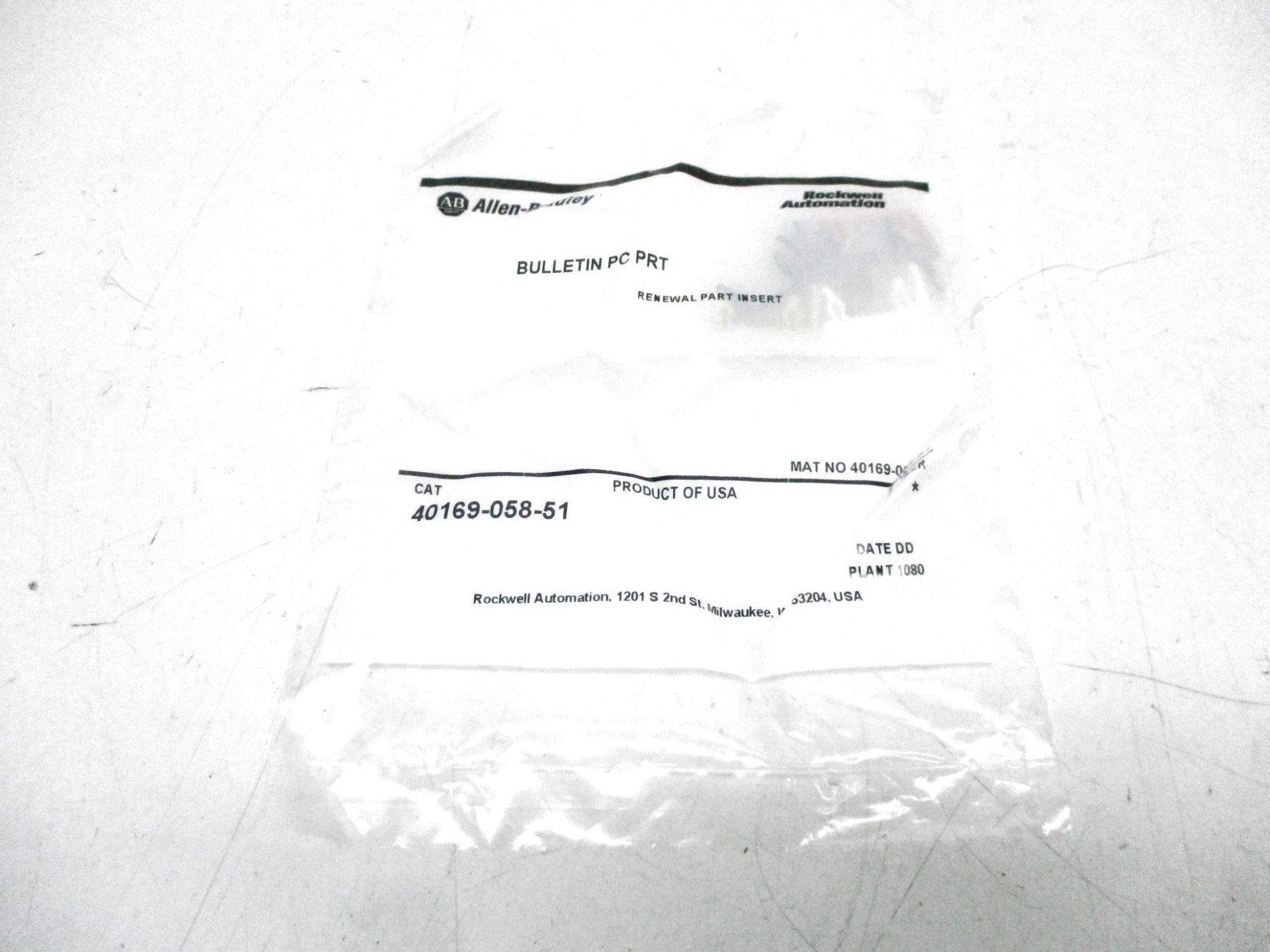 INDUSTRIAL SPARE PART 40169-058-51 NSMP