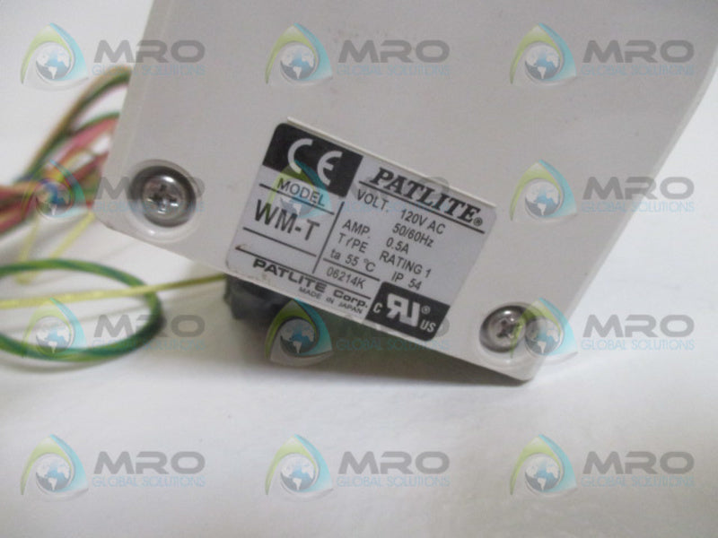PATLITE WM-T SIGNAL TOWER ALARM SAFETY LIGHT 120VAC NSNP