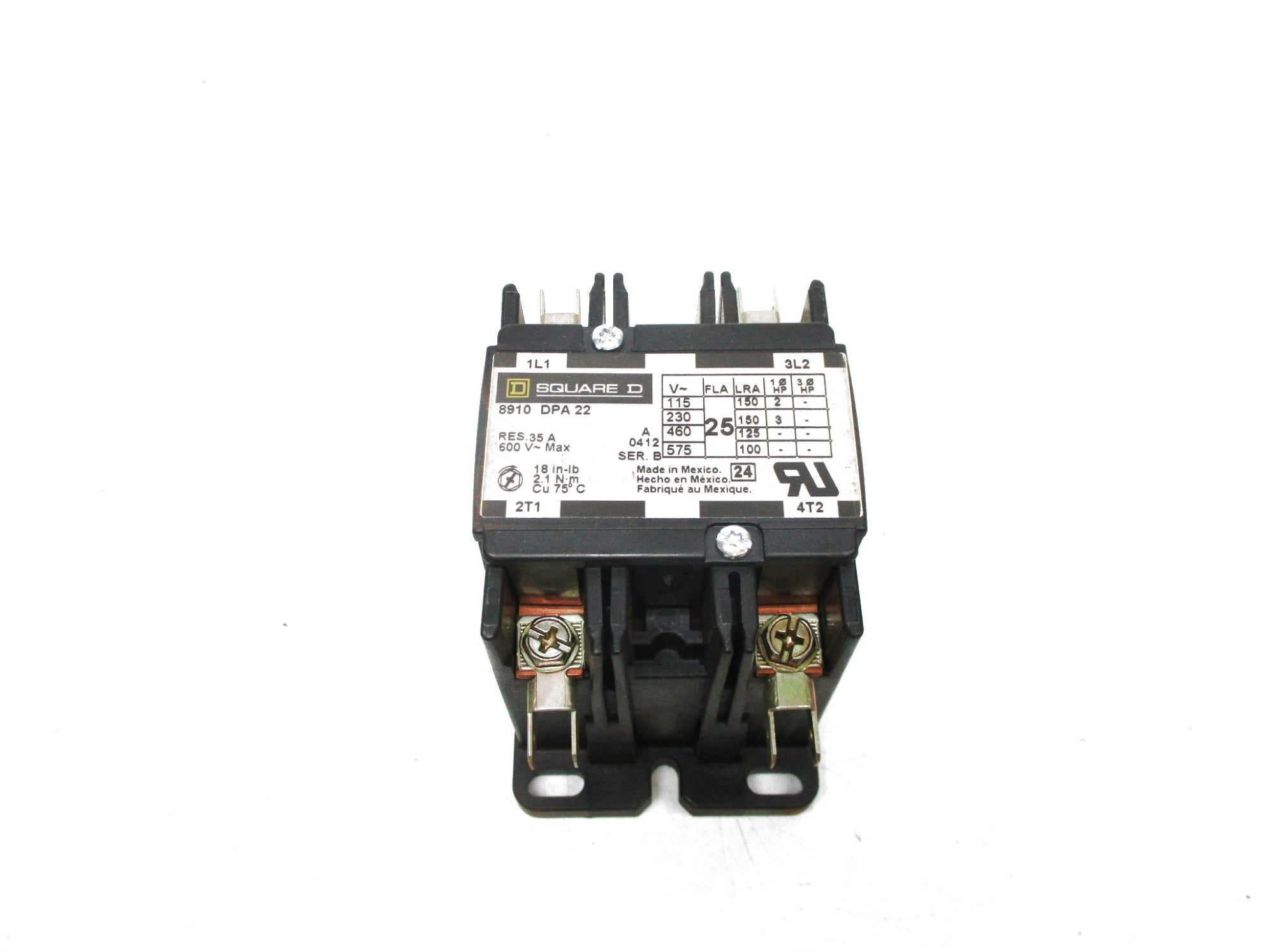 SQUARE D 8910DPA22V02 SER. C 110/120V 25A NSNP