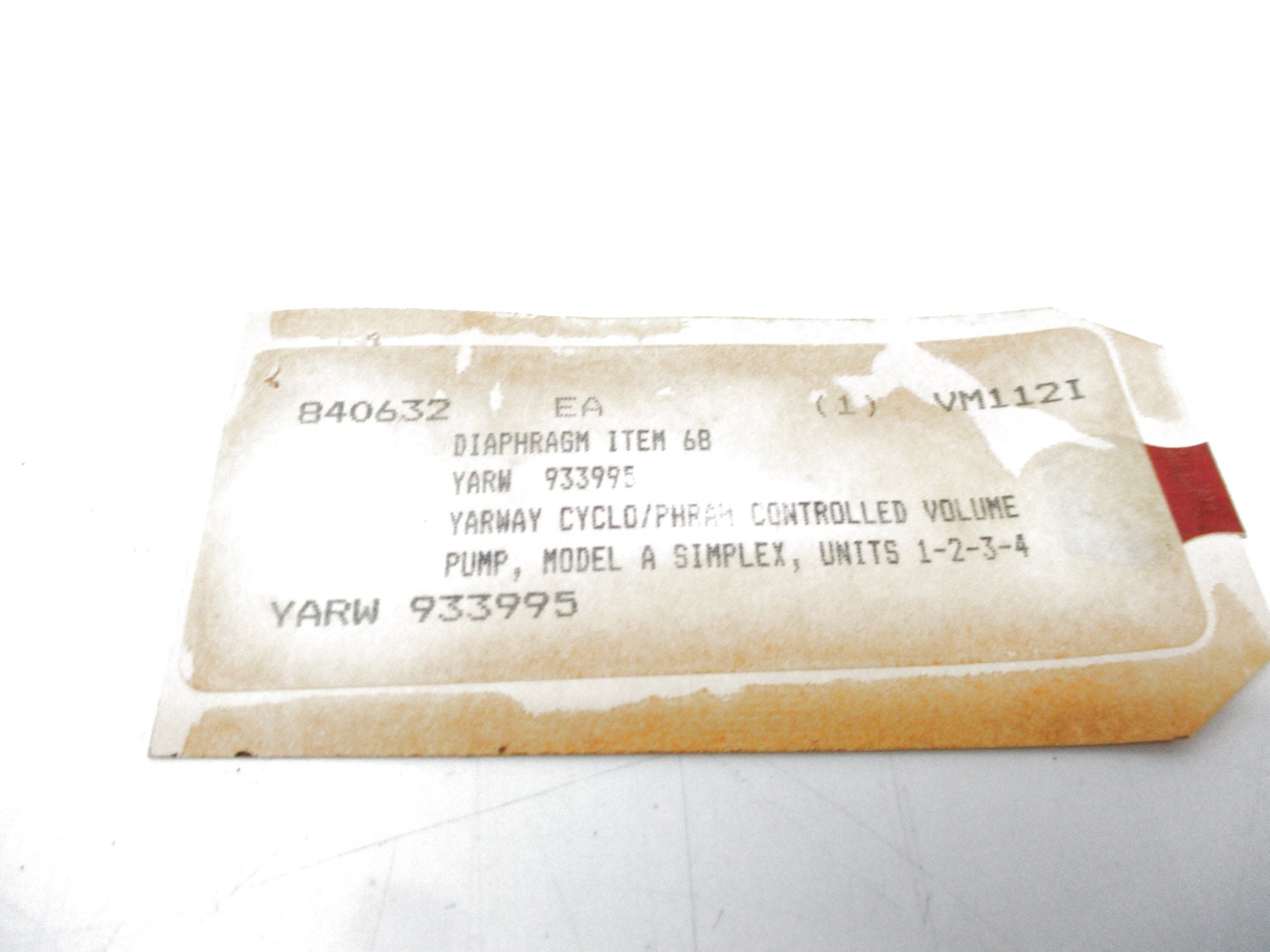 DIAPHRAGM 933995 UNMP
