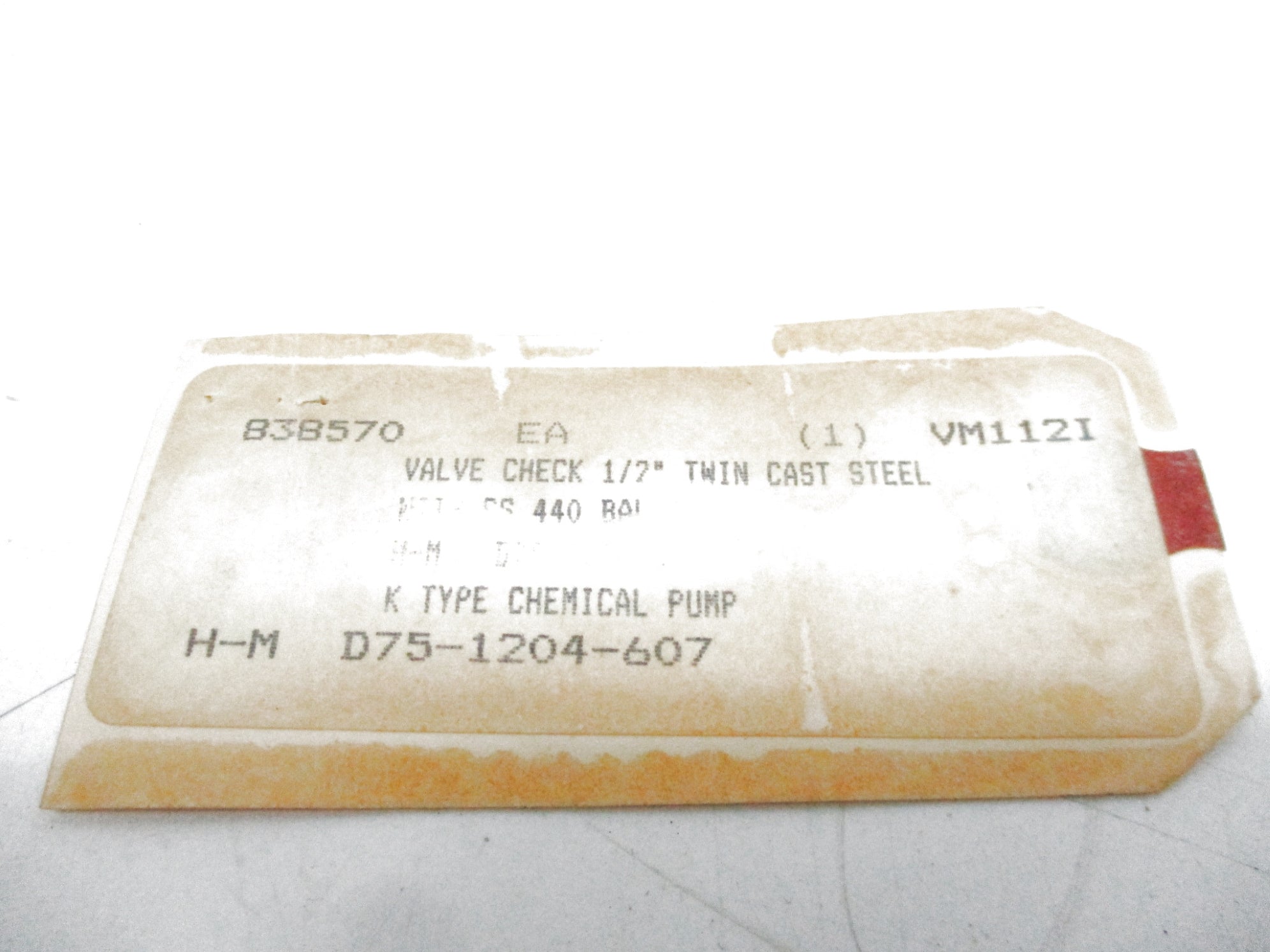 VALVE D75-1204-607 NSNP