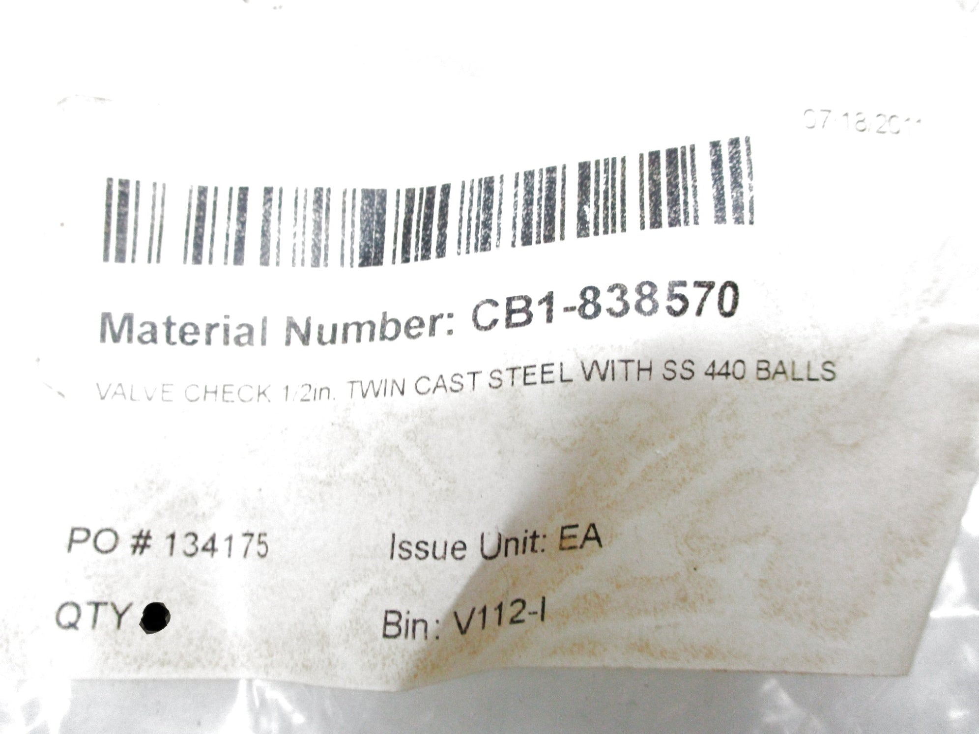 VALVE D75-1204-607 NSNP
