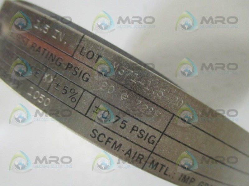 ZOOK ENTERPRISE M371-1.5-20 RUPTURE DISK  NSMP