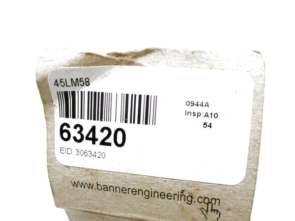 BANNER ENGINEERING 45LM58 63420 (AS PICTURED) NSMP