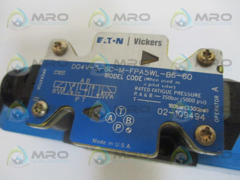 EATON VICKERS DG4V-3-6C-M-FPA5WL-B6-60 VALVE 120V NSNP