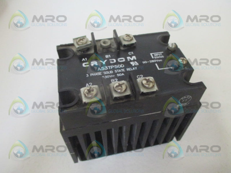 CRYDOM A53TP50D SOLID STATE RELAY (AS PICTURED) UNMP