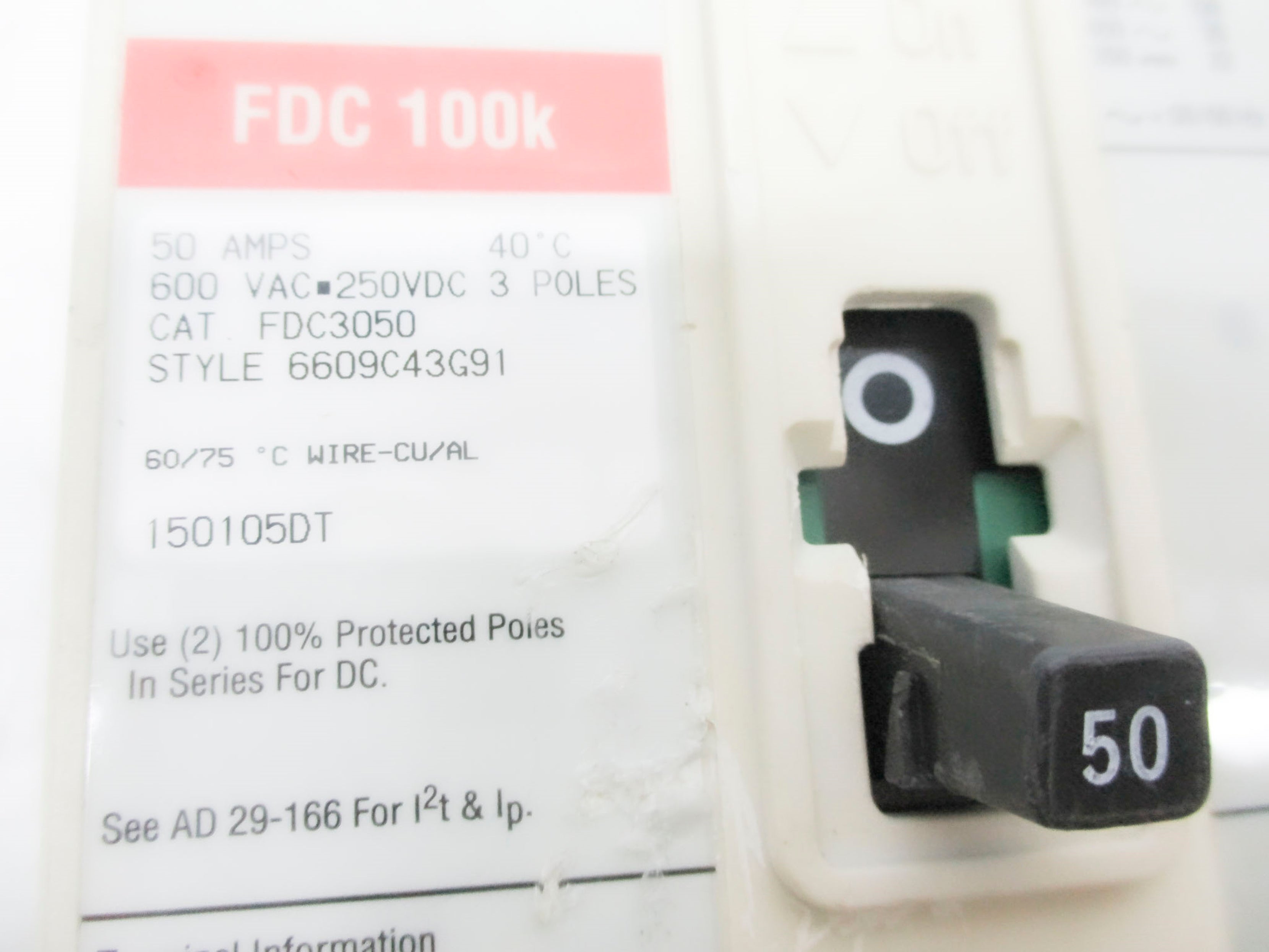EATON FDC3050 50A 600VAC UNMP