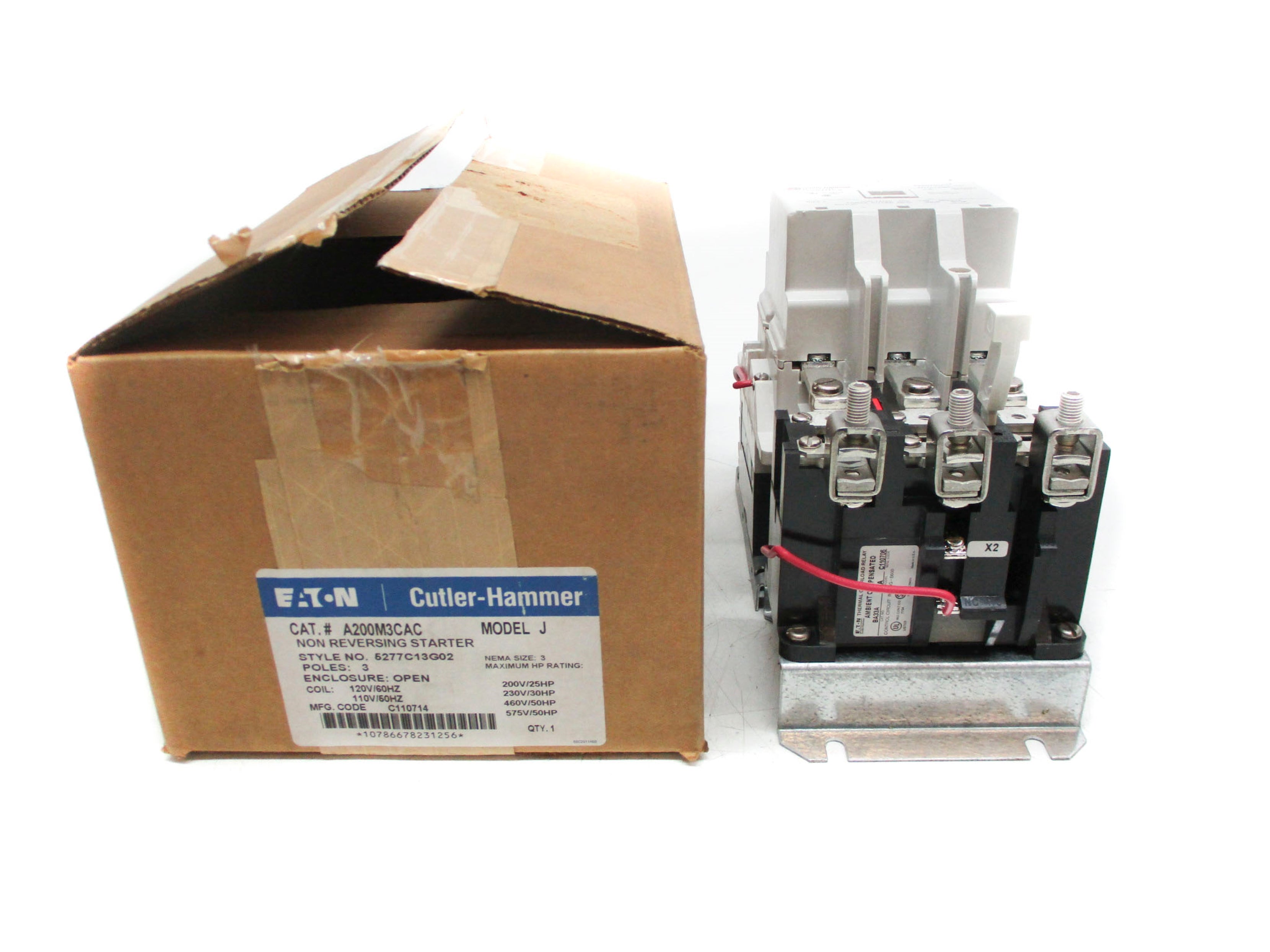 CUTLER HAMMER A200M3CAC 5277C13G02 120V NSMP