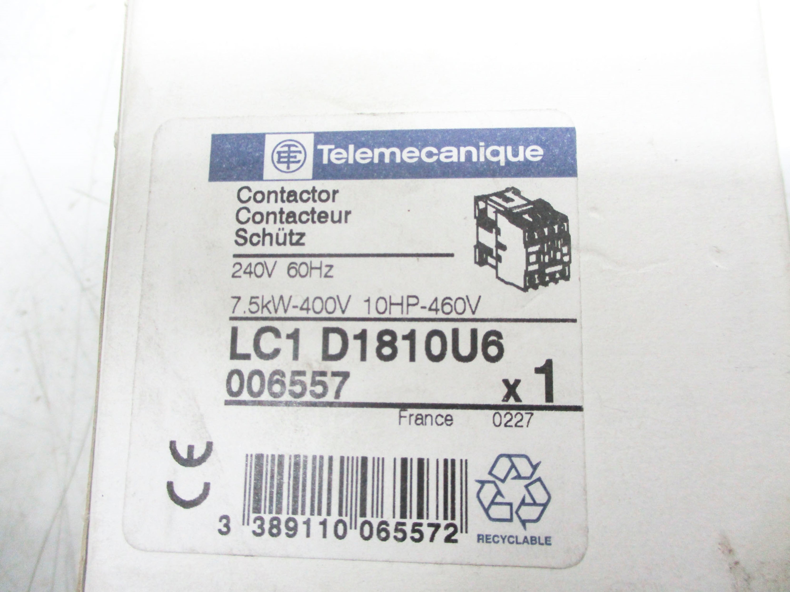 TELEMECANIQUE LC1D1810U6 240V NSMP