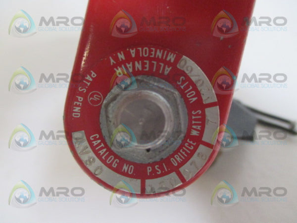 ALLENAIR 4VS0 SOLENOID VALVE 120V UNMP