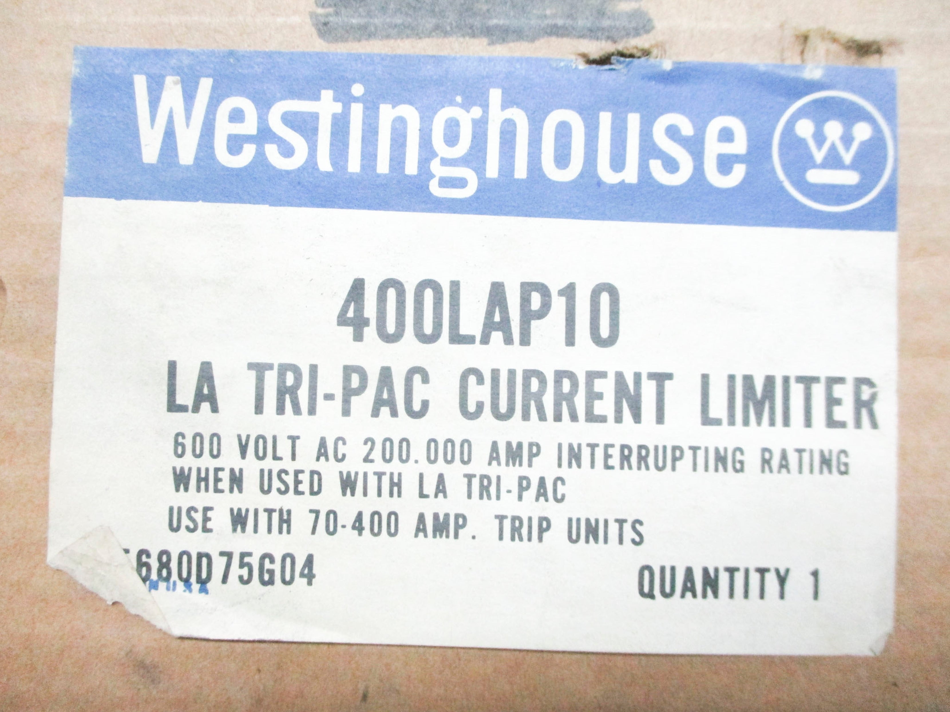 WESTINGHOUSE 400LAP10 5680D75G04 600VAC 70-400A NSMP