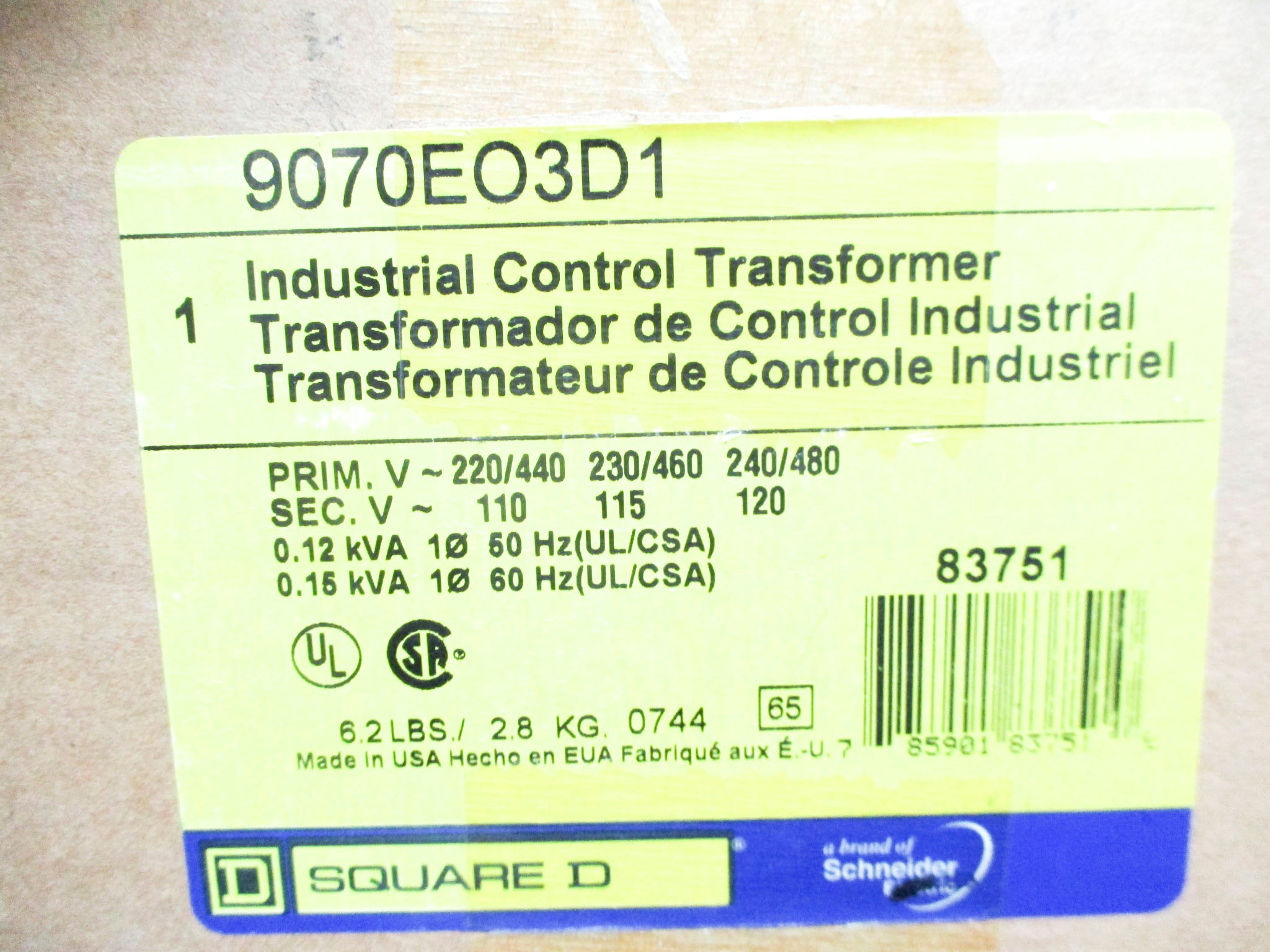 SQUARE D 9070EO3D1 480V NSMP