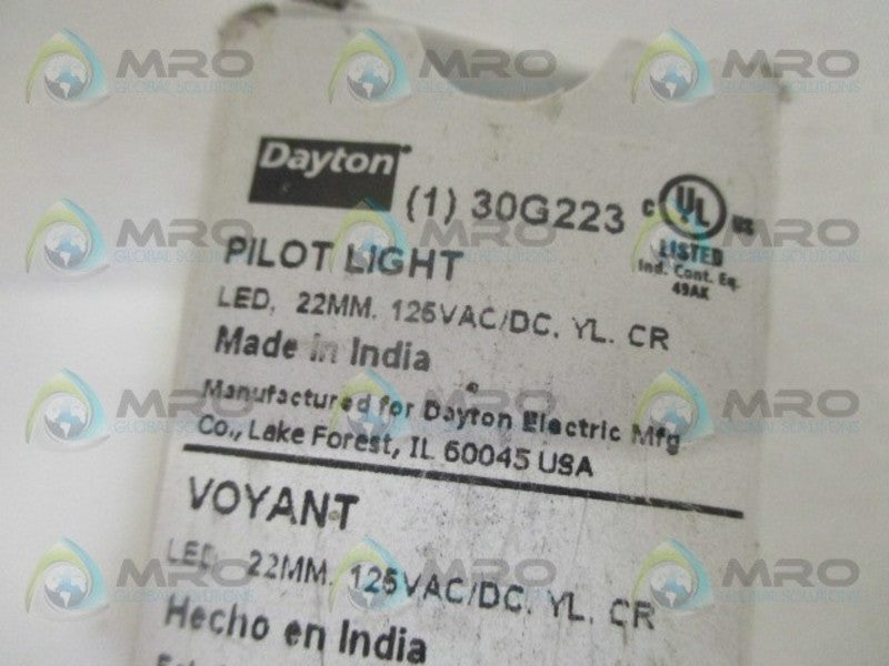 DAYTON 30G223 PILOT LIGHT NSMP
