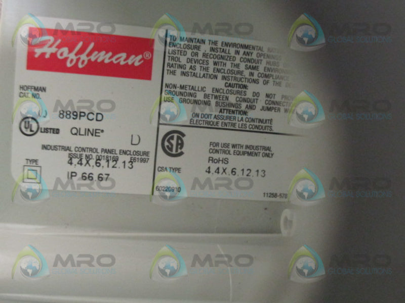HOFFMAN 889PCD 2 PUSHBUTTON ENCLOSURE (AS PICTURED) NSNP