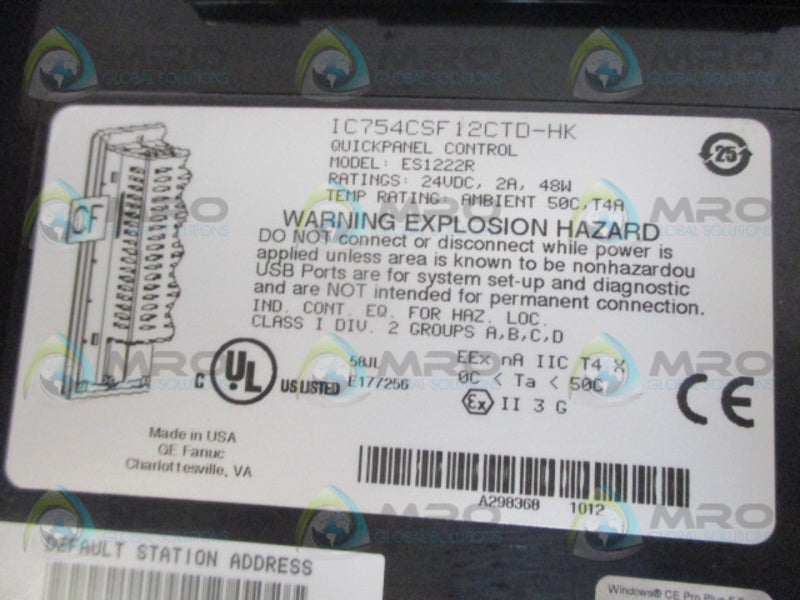 GE FANUC IC754CSF12CTD-HK   NSNP