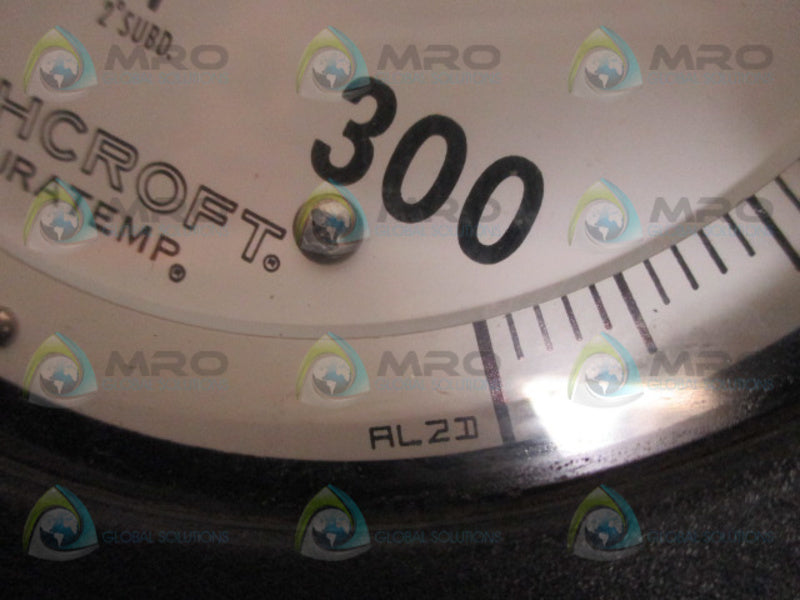 ASHCROFT Q-9724 TEMPERATURE GAUGE 500/300 F NSNP