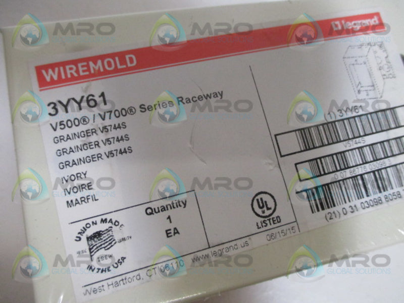 LEGRAND WIREMOLD 3YY61 IVORY COVER  NSMP
