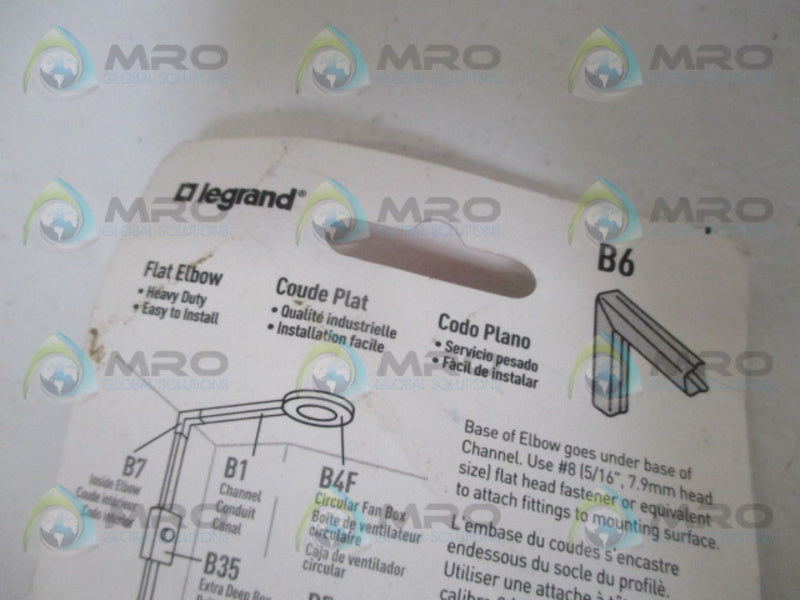 LEGRAND B6 FLAT ELBOW NSMP
