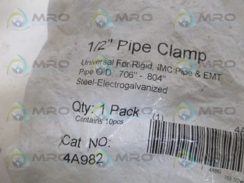 SUPER STRUT 4A982 PIPE CLAMP 1/2" (PKG OF 10 ) NSMP