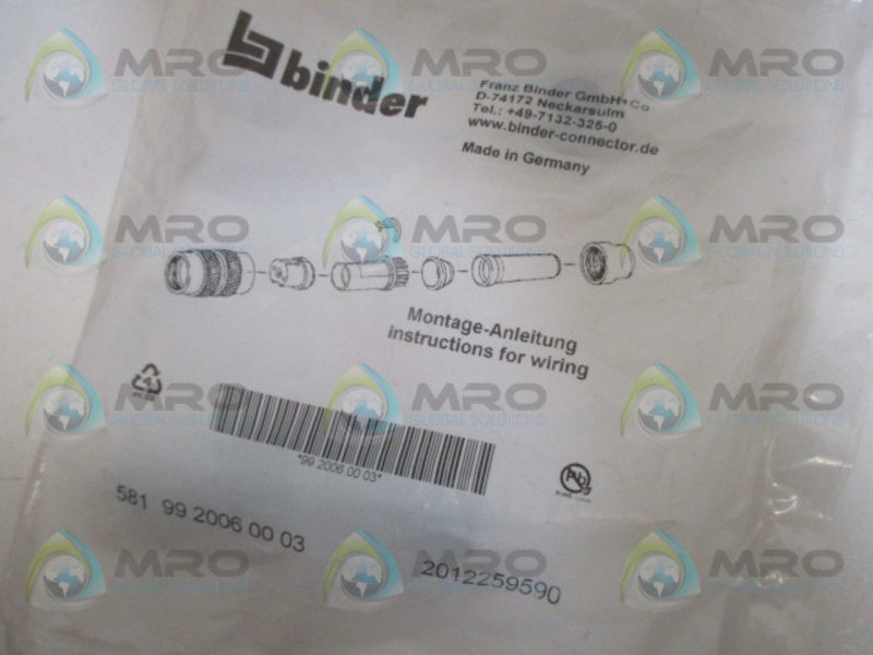 BINDER 581-99-2006-00-03 CONNECTOR NSMP