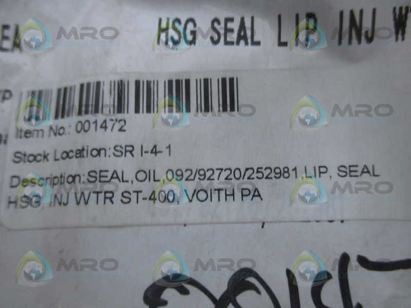 VOITH PAPER ST-400 HSG SEAL LIP NSNP