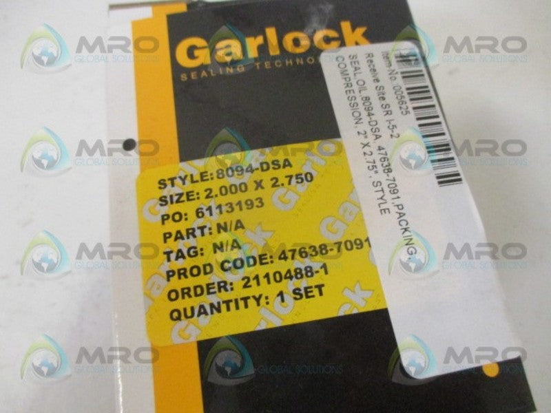 GARLOCK 8094-DSA 2.000X2.755 PACKING SET NSMP