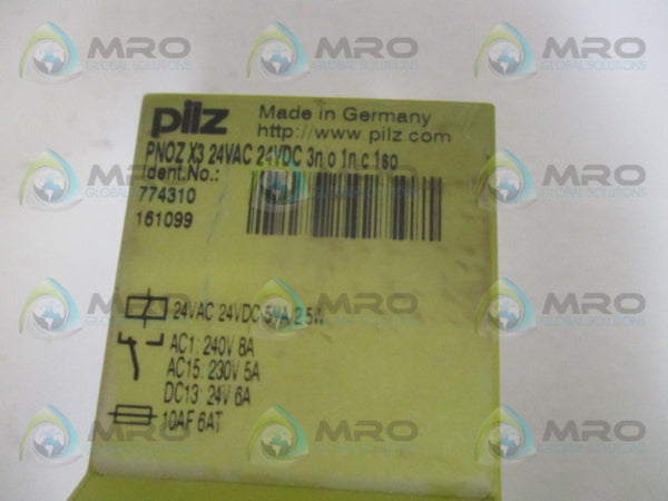 PILZ PNOZX324VDC3N1NC1SO SAFETY RELAY 24V NSNP