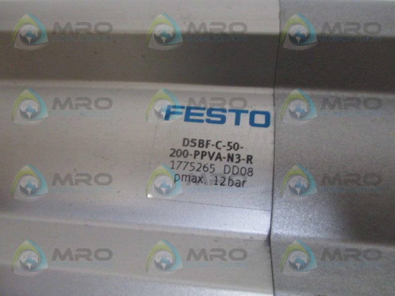 FESTO DSBF-C-50-200-PPVA-N3-R CYLINDER NSNP (BAD PIC, ADD NSNP PIC)
