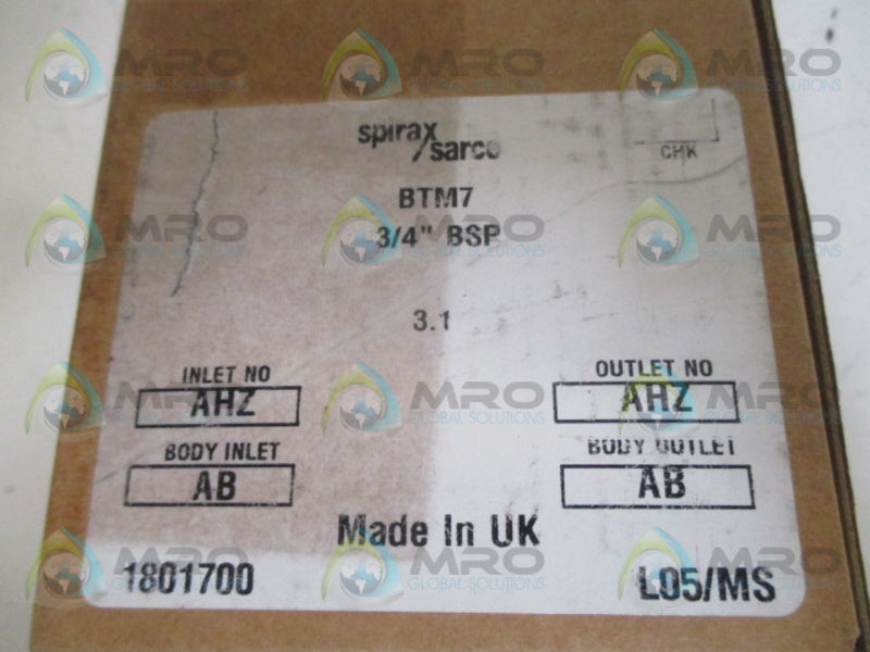 SPIRAX SARCO BTM7 3/4" NSMP