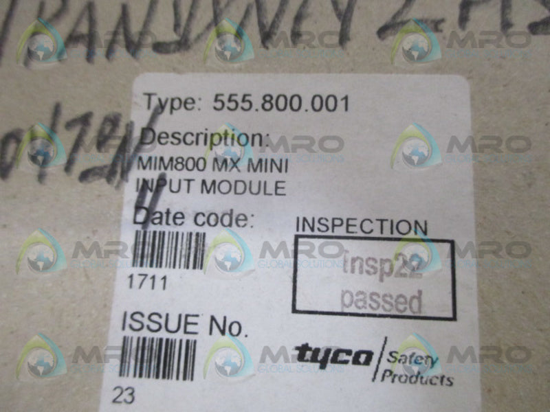 TYCO 555.800.001 MIM800 MX MINI INPUT MODULE NSMP