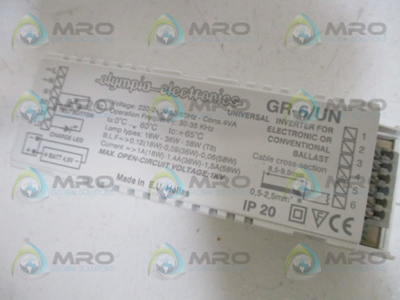 ALYMPIA ELECTRONICS GR-6/UN UNIVERSAL INVERTER 220-240V NSMP