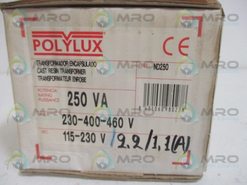 POLYLUX ND250 TRANSFORMER 250VA NSMP