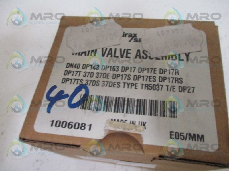 SPIRAX SARCO 1006081 DP17 MAIN VALVE ASSEMBLY NSMP