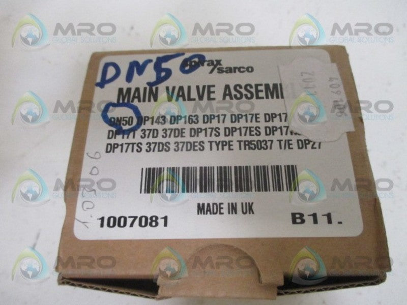SPIRAX SARCO 1007081 DP163 MAIN VALVE ASSEMBLY NSMP
