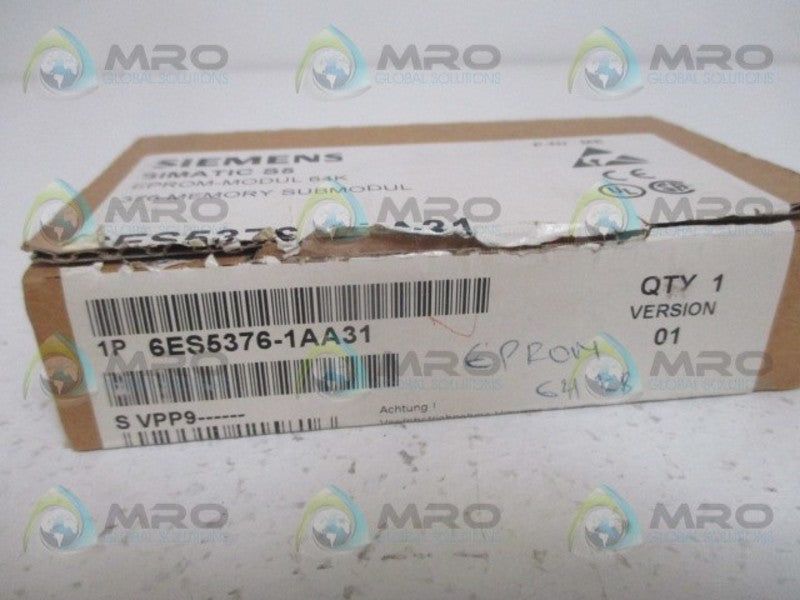 SIEMENS SIMATIC S5 6ES5376-1AA31 EPROM MODUL 64KB  NSMP