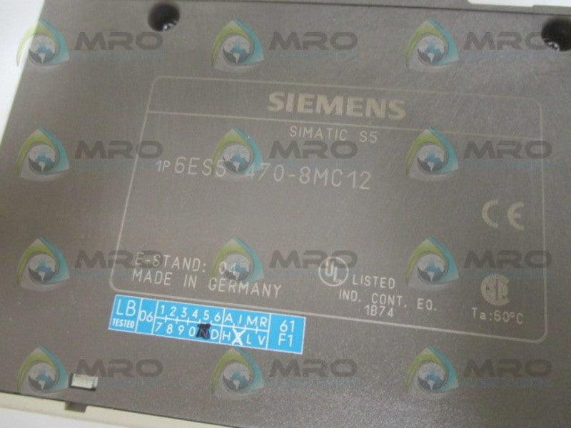 SIEMENS SIMATIC S5 6ES5470-8MC12 ANALOG OUTPUT MODULE NSMP