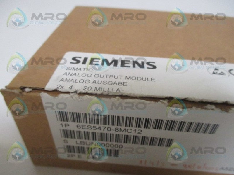 SIEMENS SIMATIC S5 6ES5470-8MC12 ANALOG OUTPUT MODULE NSMP