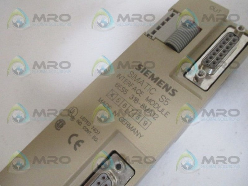 SIEMENS SIMATIC S5 6ES5316-8MA12 INTERFACE MODULE  NSMP